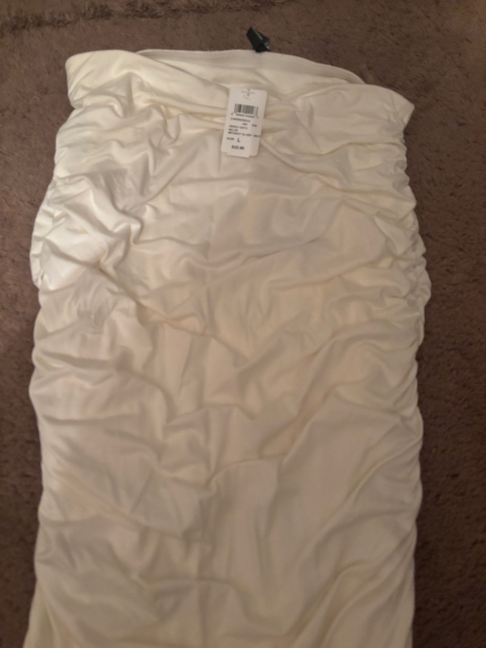 Windsor Cream Ruched Midi Skirt